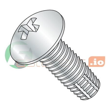 Newport Fasteners Thread Cutting Screw, #8-32 x 1/2 in, Zinc Plated Steel Truss Head Phillips Drive, 9000 PK 104941